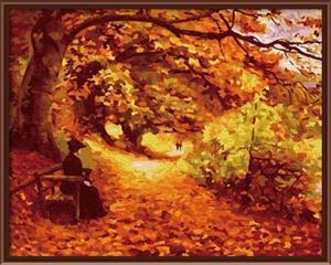 40*50 CE SGS manufactor DIY oil painting autumn landscape