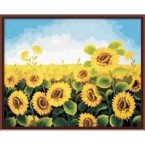 Großhandel diy digitale 40*50 sonnenblumenöl gemälde von nummer