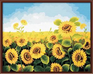 Wholesale DIY digital 40*50 sunflower oil painting by number