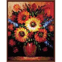 Wholesale CE DIY digital 40*50 daisies flower oil painting by number