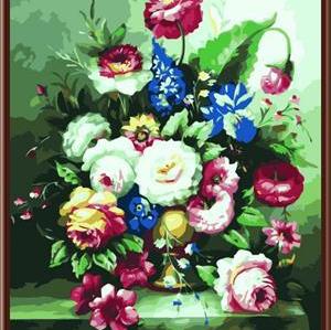 Manufactor DIY digital 40*50 canvas flower oil painting by number