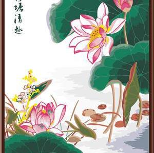 Wholesale SGS CE DIY digital 40*50 chinese calligraphy painting on canvas