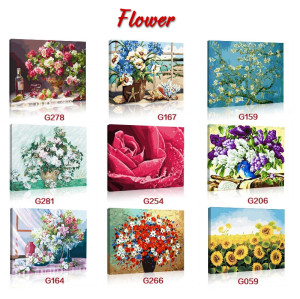Manufactor paintboy brand DIY hand-painted canvas flower painting by numbers for home decor