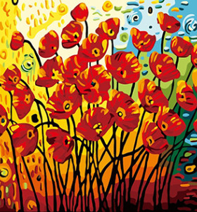 Gx7010 nuevo diseño abstracto flor caliente de la venta 40 * 50 pintura bricolaje por los kits del número