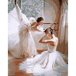 Digitalen leinwand malerei Balletttänzerin für wand-dekor g399