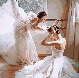 digital canvas painting ballet dancer for wall decor G399
