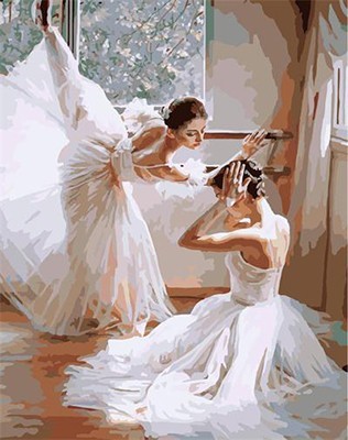 digital canvas painting ballet dancer for wall decor G399