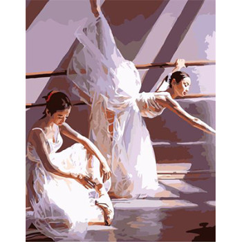 G400 ballerina painting by numbers for wall decor