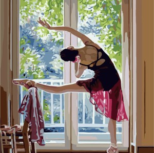 G236 ballerina diy painting by numbers for home decor