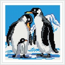 BZ021 cool penguin animal 5D brilliant diamond painting