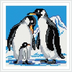 Bz021 fresco pingüino animal 5D diamante brillante pintura