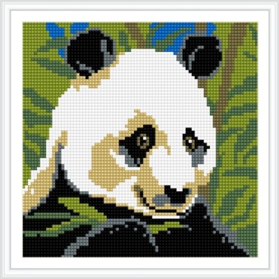 BZ033 full drill panda 20*20 good quality mosaic diamond paintings for living room