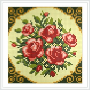 Bz032 rose blume heiß im Sommer mosaik modernen Öl-leinwand art diy