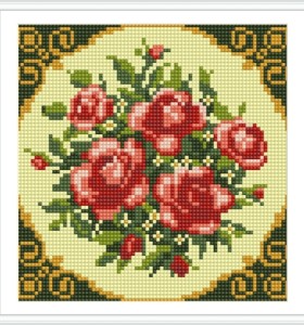 Bz032 flor de rose hot in mosaico de verano al óleo moderna de la lona del arte diy