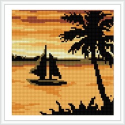 bz049 hersteller großhandel Sonnenuntergang diy diamant malerei kristall für wohnkultur