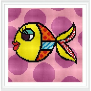 bz070 großhandel cartoon fisch voller muster runde diamant malerei für wohnkultur