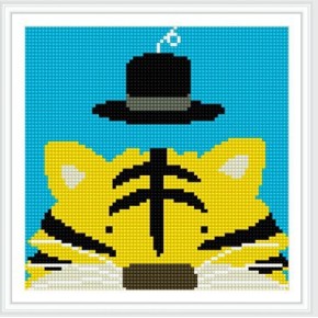 bz066 Art cartoon tiger diamant malerei mit voller muster