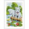 wall art little dog diy diamond painting on canvas with wooden frame CZ028