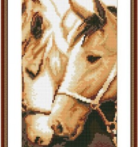 Hot horse pintura de diamantes pintura con marco de madera CZ018