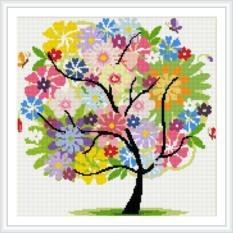 abstract diy mosaic diamond painting tree picture for home decor HZ004