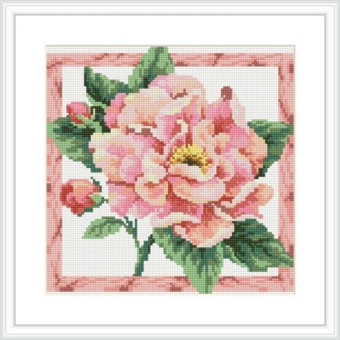diy mosaic diamond painting red flower picture for home decor HZ005