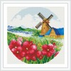 DZ034 windmill and flowr 2.5mm full drill diy diamond painting cross stitch