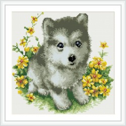 Dz052 lovey hund 2.5mm voll bohren gerahmte Öl leinwand diamant Gemälde von Künstler