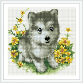 Dz052 perro lovey 2.5 mm taladro completo enmarcado óleo de la lona pinturas de diamantes artistas