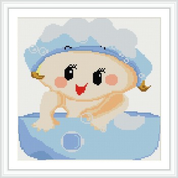 DZ043 2.5mm full drill framed canvas cute baby diy diamond paintings by artist