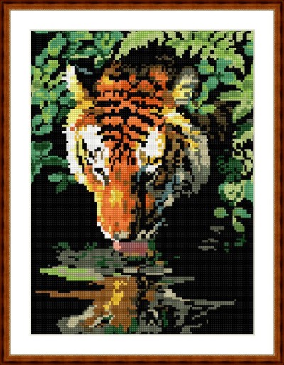 tiger pictures Diy diamond painting by numbers yiwu Manufacturer RZ014