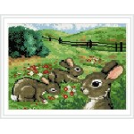 2.5 mm diamante redondo pintura de paisaje de imagen del conejo RZ028