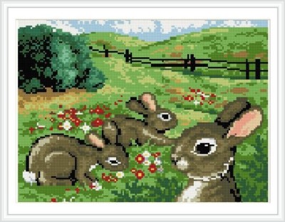 2.5mm round diamond painting landscape rabbit picture RZ028
