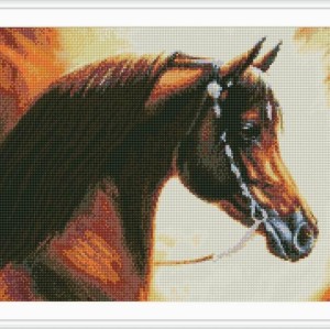 2.5mm round round diamond painting with horse picture GZ009