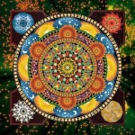 wand art decor Mandala voller muster diamant malerei mit holzrahmen fz001
