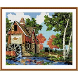 Landschaft neu runde diy diamant gemälde von nummer mit blume bild yiwu fabrik gz047