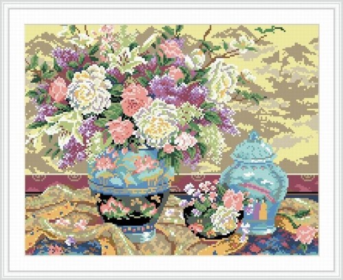 new diy diamond painting by number with flower picture 2015 new hot photo yiwu factory GZ045
