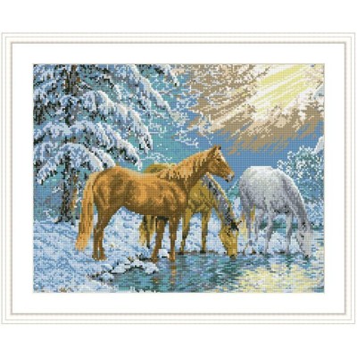 DIY diamond home canvas painting horse picture GZ088