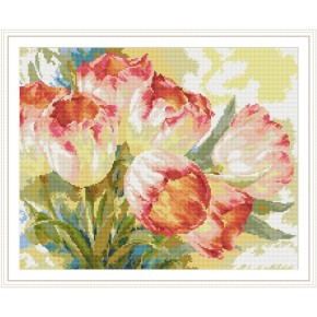 Pintura diamante bricolaje flor del tulipán caliente foto sala de estar decoración GZ114