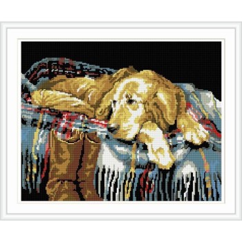 mosaic diamond painting animal dog photo yiwu factory GZ072