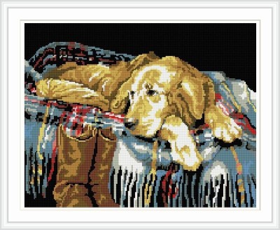 mosaic diamond painting animal dog photo yiwu factory GZ072