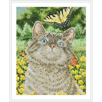 DIY diamond home canvas painting factory hot animal cat photo GZ094