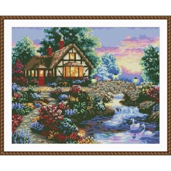 5d new hot sale diy crystal diamond mosaic painting village landscape GZ054