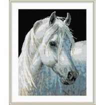 diamond painting animal white horse photo yiwu factory GZ069