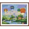 new diy crystal diamond mosaic painting fire ballboon landscape photo GZ066