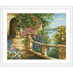 diy diamant hause leinwand gemälde fabrik hot Landschaft Foto gz093