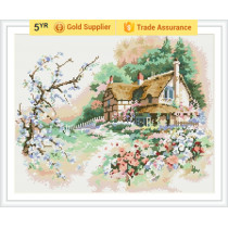 Good quality GZ175 landscape 2.5mm full drill 3D diamond painting with wood base
