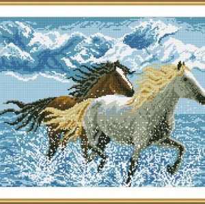Russian design GZ126 40*50 horse DIY mosaic diamond painting for home decoration