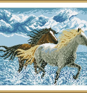Russian design GZ126 40*50 horse DIY mosaic diamond painting for home decoration
