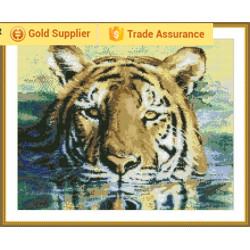 Gz137 tiger 2.5mm vollen, runden diamant malerei sets für masaic