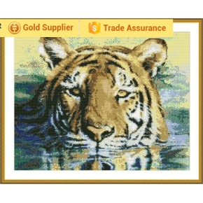 Gz137 tiger 2.5mm vollen, runden diamant malerei sets für masaic